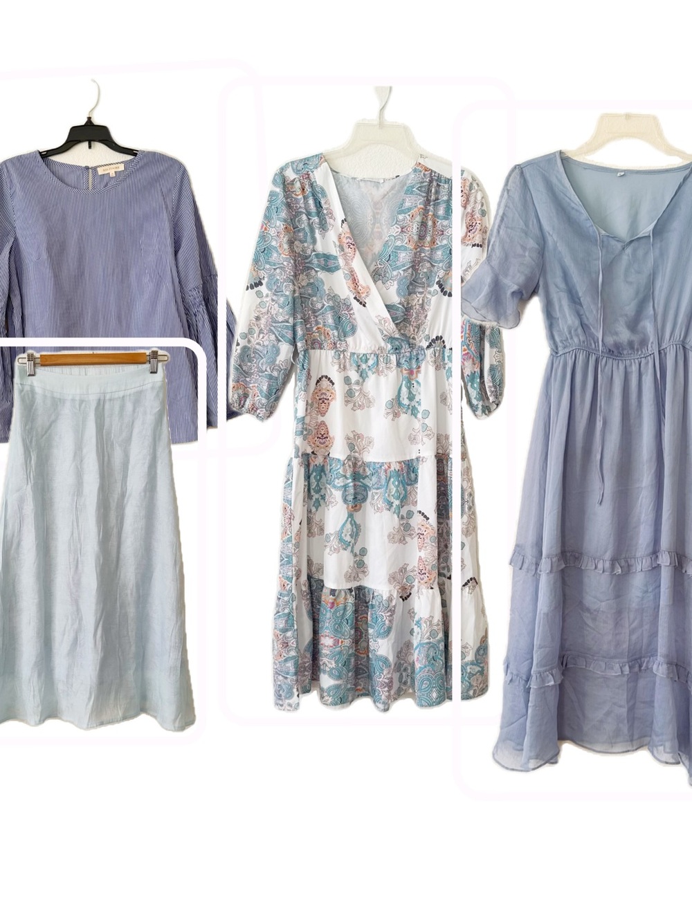 7-8 Pieces Cottagecore Blue & White Mystery Box | Size Small |